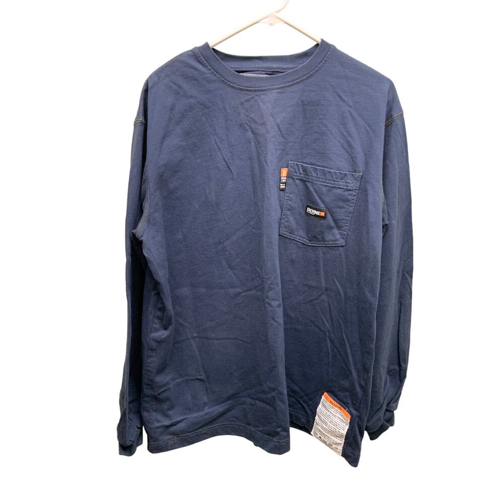Berne Flame Resistant Crewneck Pocket Tee Long Sleeve Size L